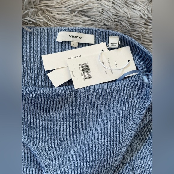 New Vice Ribbed Halter Blue Top Size Large - Picture 5 of 9